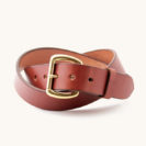 brown belt  with solid brass buckle