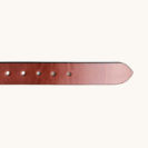 End of brown leather belt